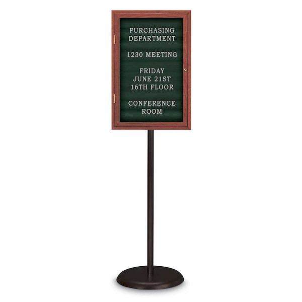 Corkboard, Double Door, Radius Frame, 42x32", Black/Pearl